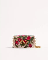 Valentino Garavani Vain Embroidered Shoulder Clutch With Cherryfic Pattern