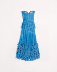 Plusdepois Print Chiffon Long Dress