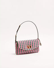 Valentino Garavani Devain Small Shoulder Bag In Crochet Fabric