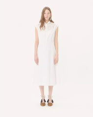 Embroidered Poplin Midi Dress