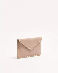 Rockstud Grainy Calfskin Pouch