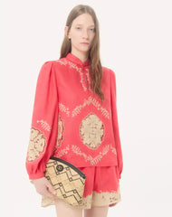 Embroidered Couture Linen Top