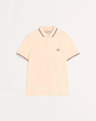 Cotton Piqué Polo Shirt With VLogo Patch