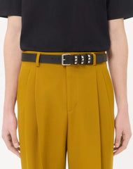 Valentino Garavani Flaneuse Belt In Shiny Calfskin 30 Mm