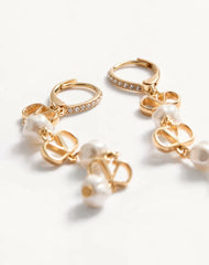 Vlogo Signature Earrings In Metal, Glass Beads And Swarovski® Crystals