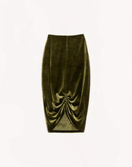 Velvet Midi Skirt