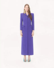 Embroidered Cady Satin Coat