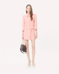 Mini Skirt In Wool Crepe