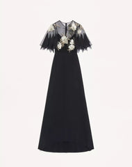 Embroidered Cady Couture Gown