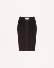 Suede Midi Skirt
