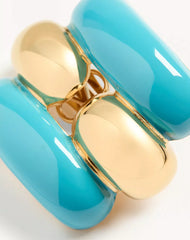 Pas Plus Metal And Enamel Earrings