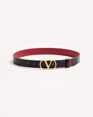 VLogo Signature Reversible Shiny Calfskin Belt - 30Mm / 1.2 In.
