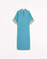 Kaftan Dress In Embroidered Cady Couture