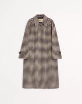 Single-Breasted Cotton And Wool Coat With Vichy Pattern