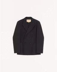 Valentino Double-Breasted Wool Jacket With Pressed Crease
