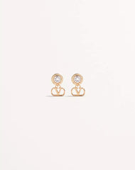Vlogo Signature Earrings In Metal And Swarovski® Crystals