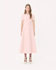 Crepe Couture Embroidered Midi Dress