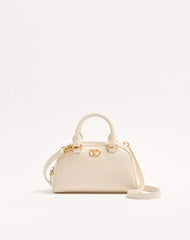 Mini VLogo Signature Bowling Bag In Grainy Calfskin