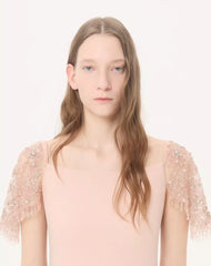 Embroidered Couture Cady Long Dress