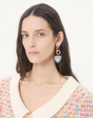 Coeur Hyperbole Earrings In Metal, Resin And Swarovski® Crystals