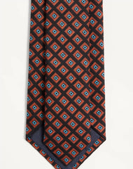 Valentie Cotton Jacquard Tie With Chamber Pattern And VLogo Signature Detail