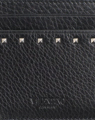 Rockstud Grainy Calfskin Cardholder