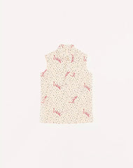 Plus De Pois Crepe De Chine Bubble Top