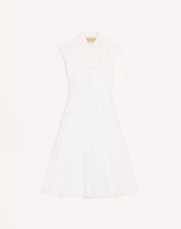 Embroidered Poplin Midi Dress