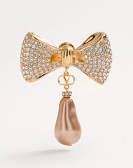 San Fin Metal Earrings With Swarovski® Crystals And Pearls