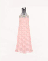Long Dress In Embroidered Tulle Illusione
