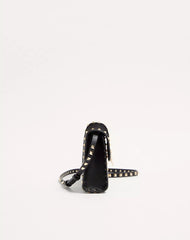 Small Rockstud Grainy Calfskin Crossbody Bag