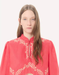 Embroidered Couture Linen Top