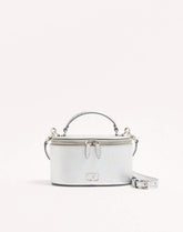 VLogo Signature Mini Vanity Bag In Laminated Grainy Calfskin