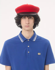 Cotton Piqué Polo Shirt With VLogo Patch