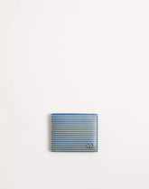 Valentino Garavani VLogo Signature Calfskin Wallet With Striped Print