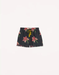 Papier Floral Linen Shorts