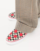 Valentino Garavani And Vans Slip-On Sneaker In Fabric With VLogo Checkerboard Print And Polka Dot Detail