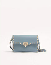 Small Rockstud Grainy Calfskin Crossbody Bag