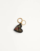 Vg Coeur De Chat Bag Charm With Keychain In Nappa, Beads And Crystals
