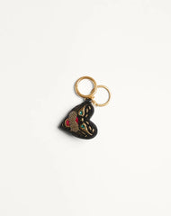 Vg Coeur De Chat Bag Charm With Keychain In Nappa, Beads And Crystals