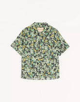 Valentino Cotton Poplin Bowling Shirt With Papier Floral Print
