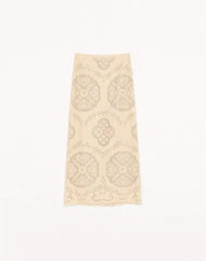 Midi Skirt In Floral Stamp Blanket
