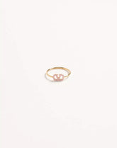 VLOGO SIGNATURE METAL AND SWAROVSKI® CRYSTAL RING