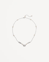 Ovalette Necklace In Metal, Pearls And Swarovski® Crystals
