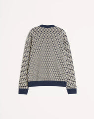 Wool Jumper With Toute La V Jacquard Pattern