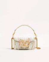 Valentino Garavani Locò Small Embroidered Shoulder Bag With Jewel Logo