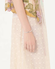 Ovalette Bracelet In Metal, Pearls And Swarovski® Crystals