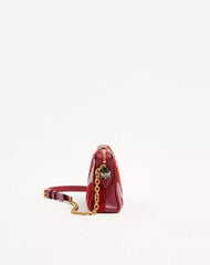 Valentino Garavani Panthea Small Shoulder Bag In Suede And Nappa With Chevron Pattern