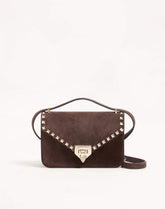 Valentino Garavani Rockstud Small Shoulder Bag In Suede
