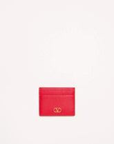 VLogo Signature Grainy Calfskin Card Holder